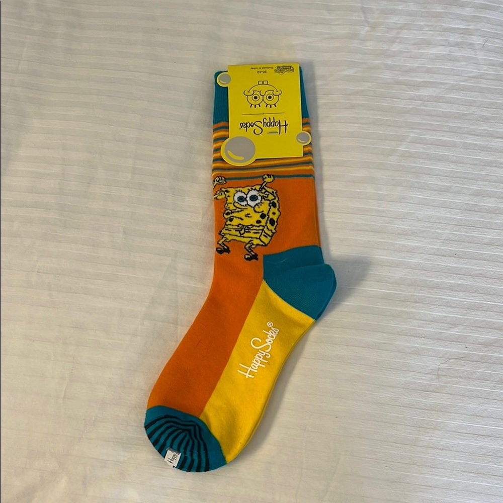 Happy Socks SpongeBob Orange and Teal Socks